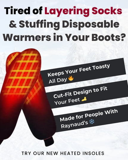 🔥FootEase Wireless Heated Insoles – Rechargeable Pain Soothing Heat for Plantar Fasciitis & Cold Feet - Libiyi