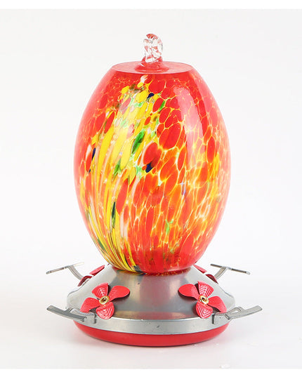 Hummingbird Feeder Hand Blown Glass
