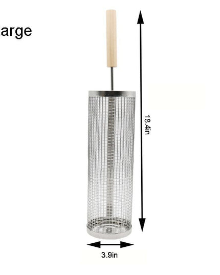 Rolling Grilling Basket with Handle - Libiyi