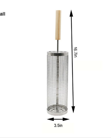 Rolling Grilling Basket with Handle - Libiyi