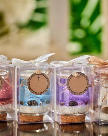 Ocean Theme Blue Purple Pink Gel Candle - Libiyi