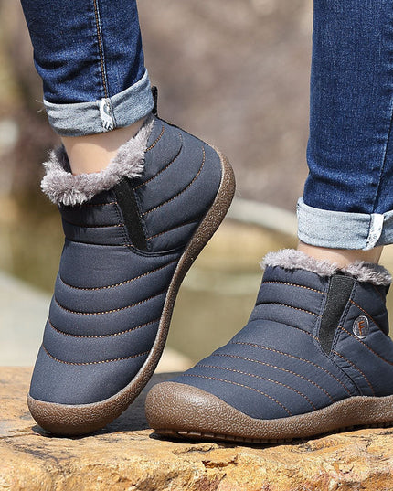 Large Size Waterproof Warm Cotton Snow Boots Lovers Shoes - Keilini