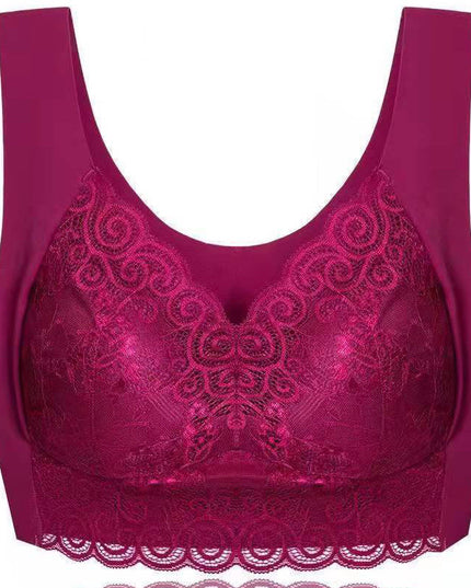 Push up beautiful back no steel ring lace underwear - Libiyi