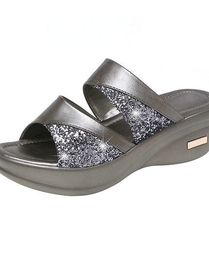 Libiyi Fashion Platform Platform Wedge Wedge Ladies Slippers - Libiyi