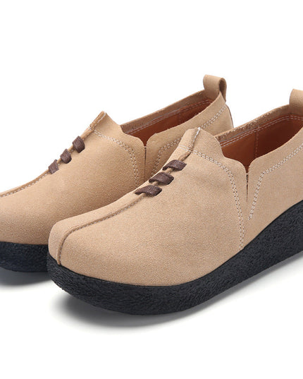 Libiyi Round toe fly woven mesh thick sole ladies casual shoes - Libiyi