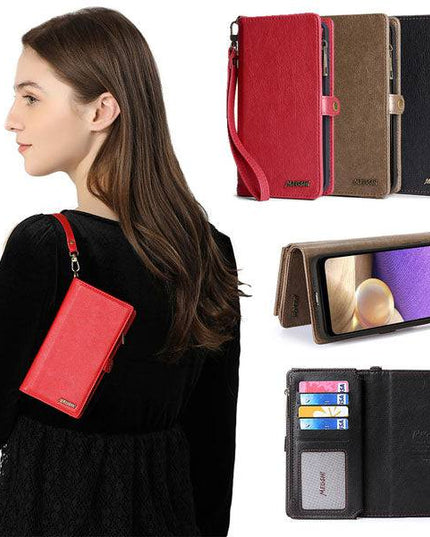 MEGSHI Magnetic 2-in-1 Detachable Leather Wallet Case For Samsung A Series - Libiyi