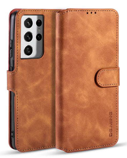 Wallet Stand PU Leather Case For Samsung Galaxy S21 Ultra(5G) - Libiyi