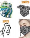 With Lace Masks & Lanyards / 3PCS / White