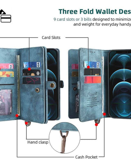 Cardholder Wrist Leather Phone Case for iPhone - Libiyi