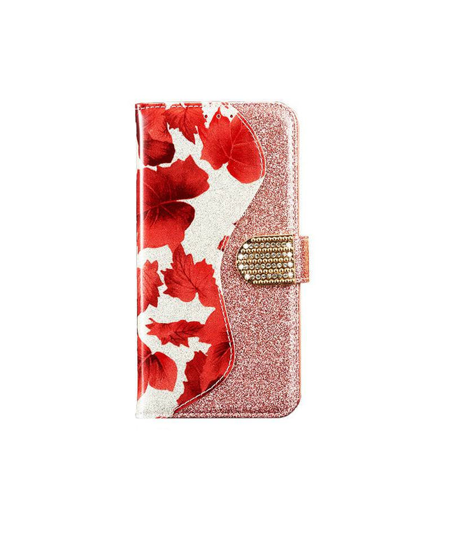 Leather Glitter Rhinestone Flip Case For Samsung A Series - Libiyi