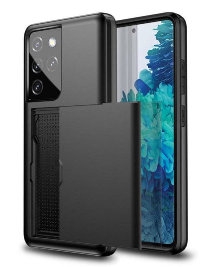 Rigide Flashy Porte-cartes Case For Samsung Galaxy S21 Ultra(5G) - Libiyi