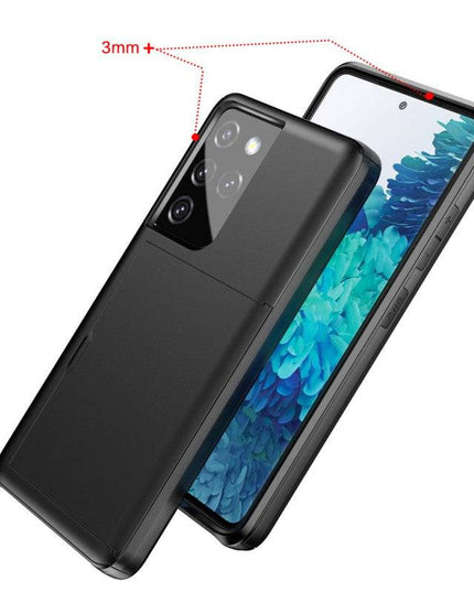 Rigide Flashy Porte-cartes Case For Samsung Galaxy S21 Ultra(5G) - Libiyi