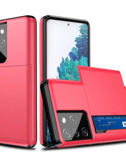 Rigide Flashy Porte-cartes Case For Samsung Galaxy S21 Ultra(5G) - Libiyi