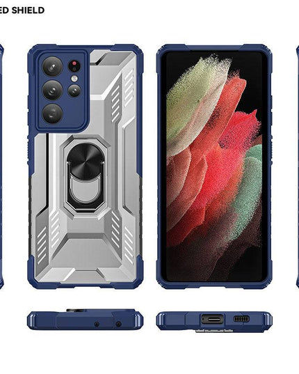 Magnetic Metal Finger Ring Holder Armor Case For Samsung S21 ULTRA 5G - Libiyi