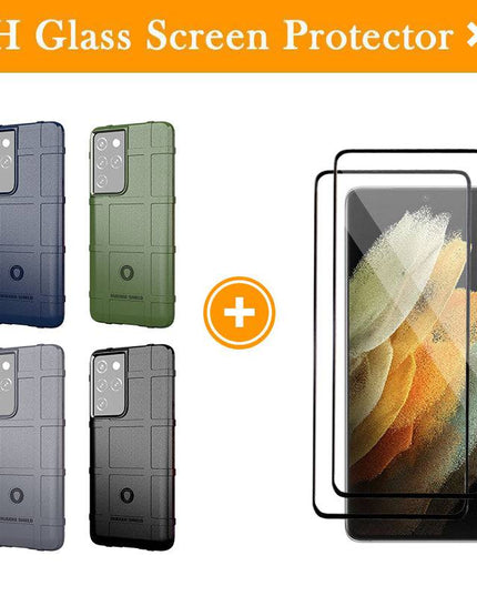 TPU Thick Solid Rough Armor Tactical Protective Cover Case For Samsung S21 Ultra - Libiyi