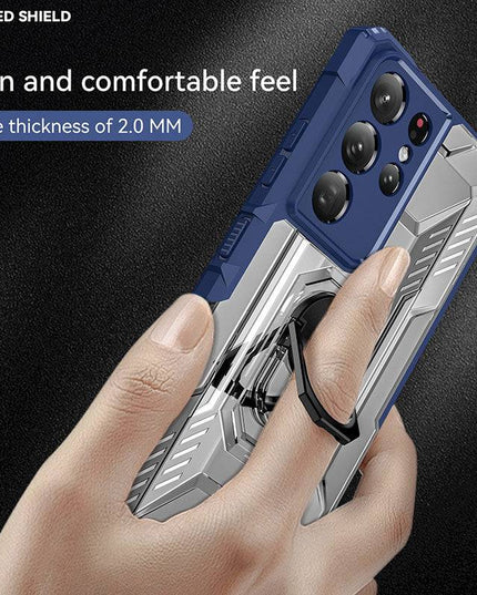 Magnetic Metal Finger Ring Holder Armor Case For Samsung - Libiyi