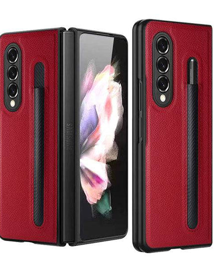Luxury Business PU Leather Case for Samsung Galaxy Z Fold 3 5G with S Pen Holder - Libiyi