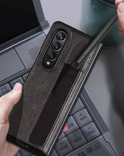 S Pen Slot Protective Leather Case for Samsung Galaxy Z Fold 3 5G - Libiyi