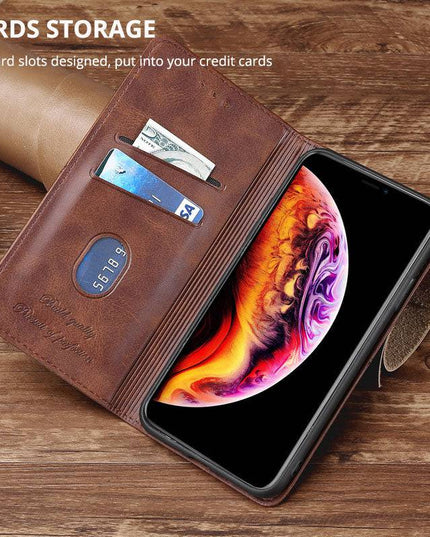 TPU + PU Leather Phone Cover Case for Samsung A50 - Libiyi