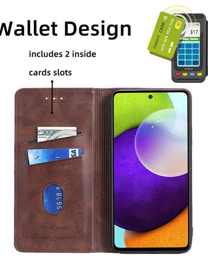 Leather Flip Wallet Cover for Samsung A52 - Libiyi