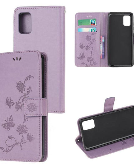 Imprint Butterfly Flower Leather Mobile Phone Case for Samsung S20 ultra - Libiyi