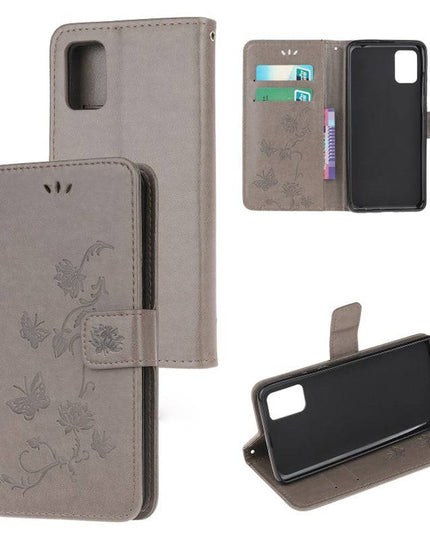 Imprint Butterfly Flower Leather Mobile Phone Case for Samsung S20 ultra - Libiyi