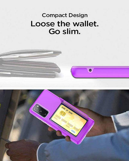 Armor Protective Card Holder Case for Samsung S20 With 2-Pack Screen Protectors - Libiyi