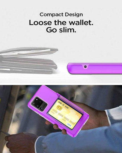 Armor Protective Card Holder Case for Samsung S20 Ultra With 2-Pack Screen Protectors - Libiyi