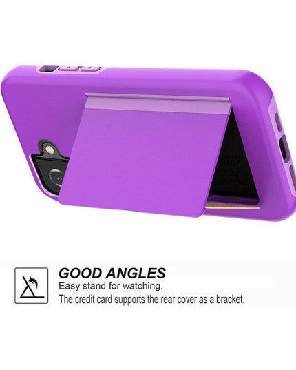 Armor Protective Card Holder Case for Samsung S21 FE(5G) With 2-Pack Screen Protectors - Libiyi