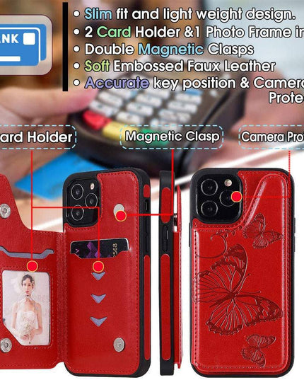 New Luxury Embossing Wallet Cover For iPhone 12 Mini-Fast Delivery - Libiyi