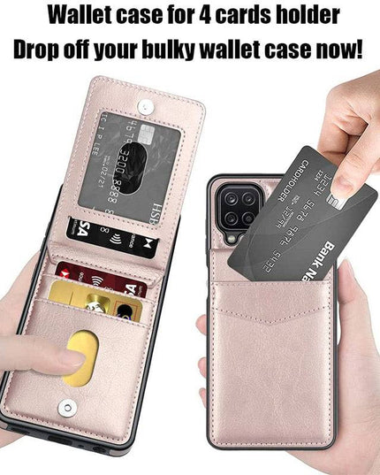 Dual Layer Lightweight Leather Wallet Case for Samsung Galaxy A12 - Libiyi