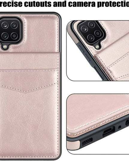 Dual Layer Lightweight Leather Wallet Case for Samsung Galaxy A12 - Libiyi