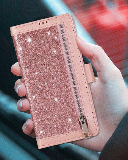 Bling Wallet Case with Wrist Strap for Samsung A52(4G/5G) - Libiyi