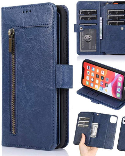 Detachable Flip Folio Zipper Purse Phone Case for iPhone 11 Series - Libiyi