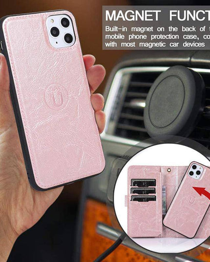 Detachable Flip Folio Zipper Purse Phone Case for iPhone 13 Series - Libiyi