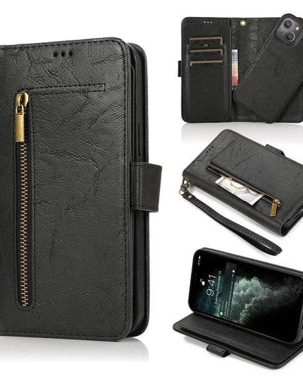 Detachable Flip Folio Zipper Purse Phone Case for iPhone 13 Series - Libiyi