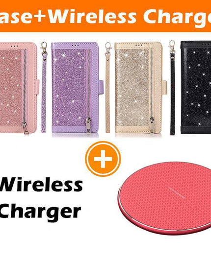 Bling Wallet Case with Wrist Strap for iPhone XR - Libiyi