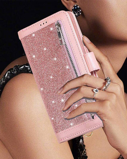 Bling Wallet Case with Wrist Strap for Samsung Note 20 Series - Libiyi