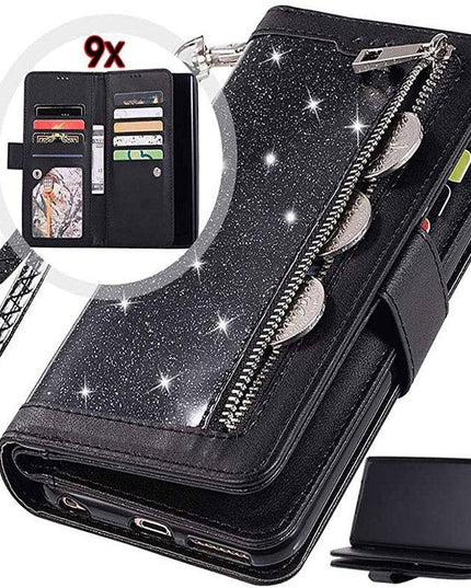 Bling Wallet Case with Wrist Strap for Samsung Note 20 Series - Libiyi