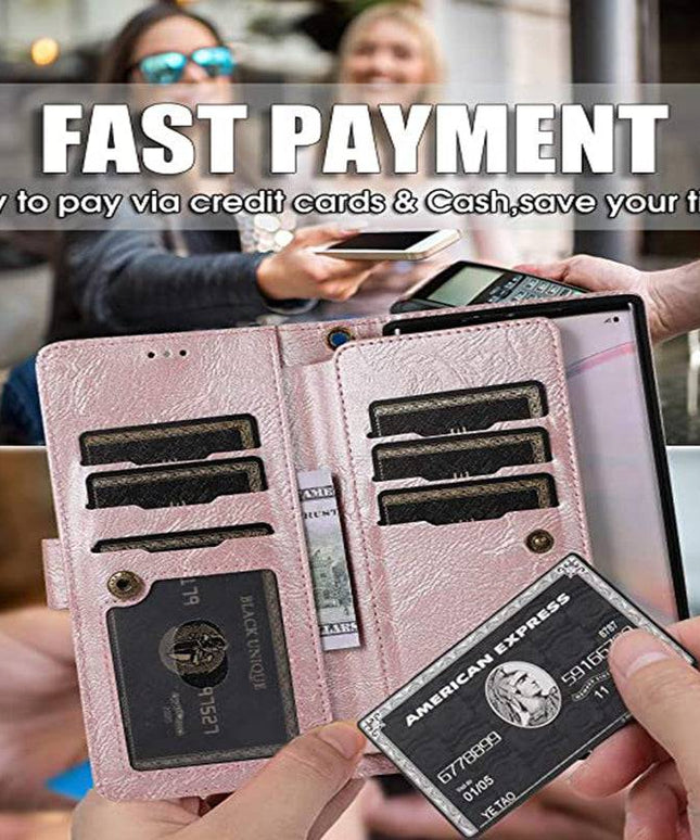 Detachable Flip Folio Zipper Purse Phone Case for Samsung S20 Series - Libiyi