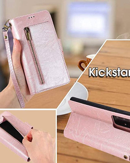 Detachable Flip Folio Zipper Purse Phone Case for Samsung S20 Series - Libiyi