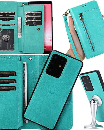 Detachable Flip Folio Zipper Purse Phone Case for Samsung S20 Series - Libiyi