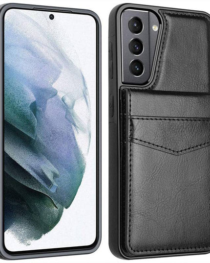 Dual Layer Lightweight Leather Wallet Case for Samsung Galaxy S21 - Libiyi