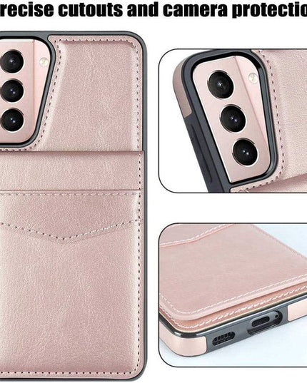 Dual Layer Lightweight Leather Wallet Case for Samsung Galaxy S21 Plus - Libiyi