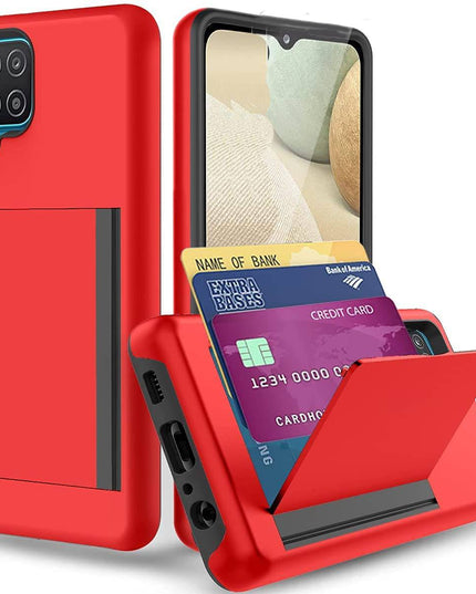 Armor Protective Card Holder Case for Samsung A12 - Libiyi