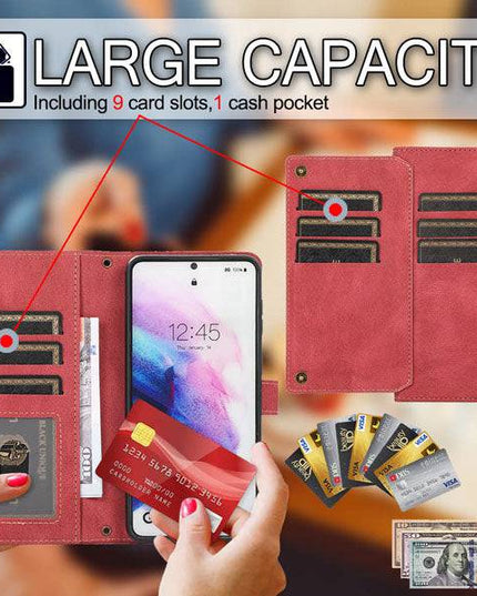 Leather Crossbody Shockproof Wallet Phone Case for Samsung S21 Plus - Libiyi