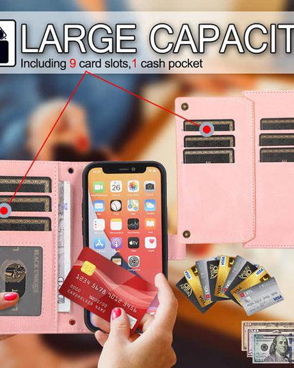 Leather Crossbody Shockproof Wallet Phone Case for Samsung S21 Ultra - Libiyi