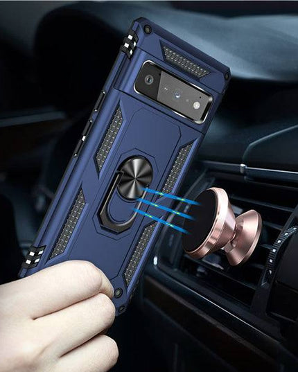 2022 Luxury Armor Ring Bracket Phone case For Google Pixel 6 Pro With 2-Pack Screen Protectors - Libiyi