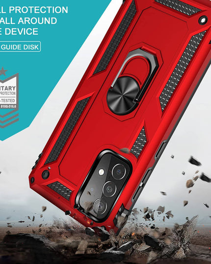 Samsung A72(4G) Luxury Armor Ring Bracket Phone Case With 1-Pack Screen Protector - Libiyi