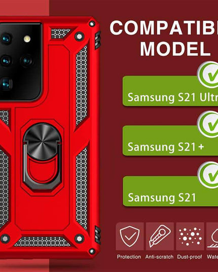 Luxury Armor Ring Bracket Phone Case For Samsung Galaxy - Libiyi